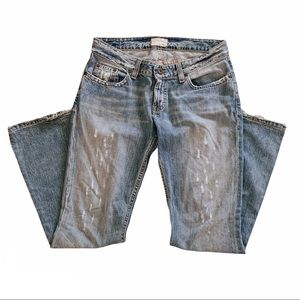 Distressed wide leg Bottom Flare Denim-BKE Jeans.